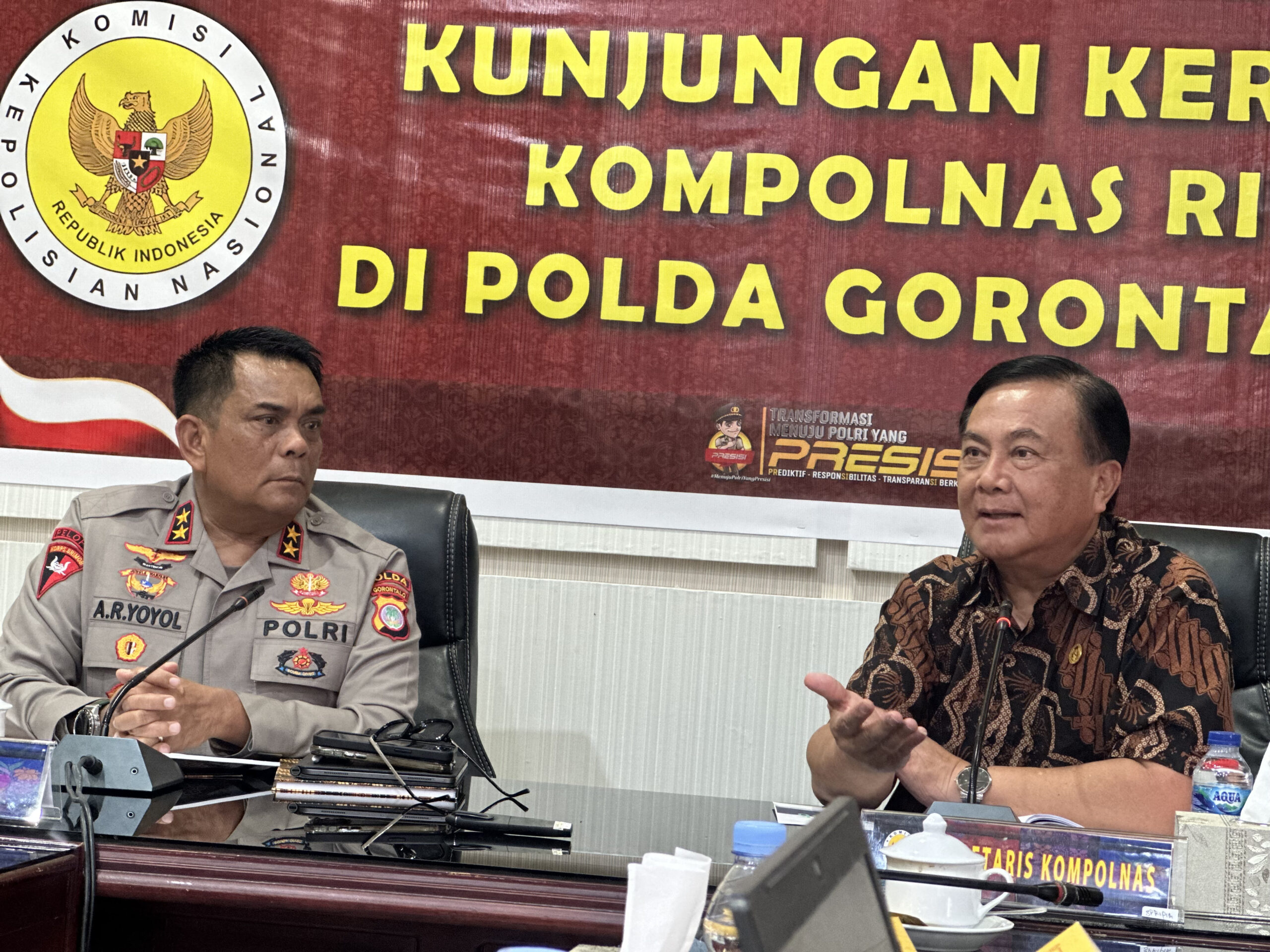 Kompolnas Kunjungi Wilayah Hukum Polda Gorontalo 4 s.d. 6 Oktober 2023 Dalam Rangka monitoring Susjol Penanganan Aksi Unjuk Rasa yang Berakhir Anarkis/Pembakaran Kantor Bupati Pohuwatu pada 21 September 2023
