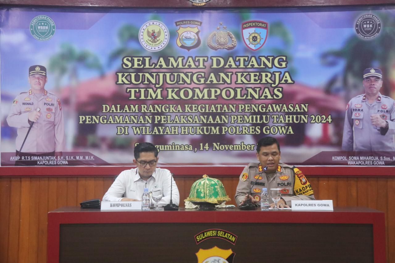 Kompolnas Kunjungi Polda Sulsel Dalam Rangka Pengawasan Dan Pengamanan Pemilu 2024